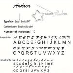 T&auml;hestiku v&otilde;tmehoidja, 1 tk, Keychain 7-Brush Script MT