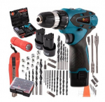 Happy people Elektriline kruvikeeraja - puur kahe akuga - 77-osaline komplekt