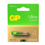 Aluselised patareid AAA 1.5V GP Ultra, 4 tk