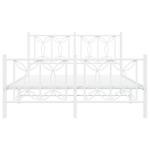 kaheinimese voodi，t&auml;iskasvanu voodi，metallist voodiraam peatsi ja jalutsiga, valge, 140 x 200 cm CFE3714469