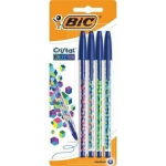 Ball pen CRISTAL COLLECTION Blue 4pcs. blister