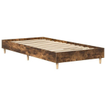 &uuml;heinimese voodi，t&auml;iskasvanu voodi，voodiraam ilma madratsita, suitsutatud tamm 90x200 cm CFE3503847