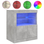 puhvetkapp，kummut，kapp LED-tuledega, betoonhall, 60,5 x 37 x 67 cm CFE73039