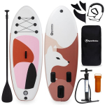 T&auml;ispuhutav SUP Stand Up aerulaud 215 cm lastele koos aeruga - WAVE BOOST PINK 215 HyperMotion