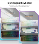 E-yooso mini &otilde;huke mehaaniline m&auml;ngu klaviatuur punane pistik-Z686RGB-WG-RRU, punane l&uuml;liti