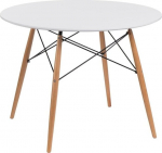 DTW 100 cm valge/f&uuml;&uuml;siline &uuml;mmargune laud