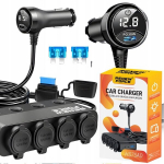 Auto sigaretis&uuml;&uuml;taja jagaja 12V/24V laadija 3xUSB pesaga