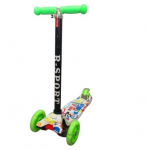 &Otilde;nnelikud inimesed Kolmerattaline t&otilde;ukeratas LED valgustusratastega, roheline