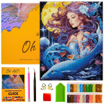 Teemantmosaiik Oh Art! Moonlight Mermaid, 40x50 cm, 40x50