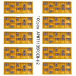 10-100tk APMT1135PDER-H2 K&otilde;vasulam Freesiterad CNC Terasele ja Roostevabale Terasele., 100 vnt APMT1135PDER-H2