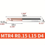 MTR2 MTR3 MTR4 MTR5 MTR6 MTR8 Volframkarbiid Igav Puuri L&otilde;ikurid Treimist&ouml;&ouml;riistad, MTR 4 R0.15 L15-1PC