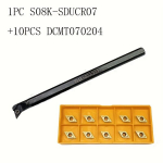 SDUCR07 95 Kraadi Sisemine Treipuur 10tk DCMT21.51 DCMT070204 Karbiid-L&otilde;iketeradega Terase T&ouml;&ouml;tlemiseks ja Roostevaba L&otilde;ikeriist., 1PC S08K-SDUCR07+10PCS DCMT