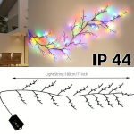1tk 96 LED Puu Oksa Lamp Solar Toide Magamistoa Seina Kaunistus Paju Viinapuu Valgus Riba 8 Valgustusrežiimi DIY &Otilde;hustiku Valgus Kodu Valgustus