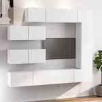 7-osaline telerikapp，TV Kapp，telerialuside komplekt, valge, tehispuit CFE675587