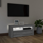 telerikapp，TV Kapp，telerialus LED-tuledega, hall Sonoma tamm, 90 x 35 x 40 cm CFE520674