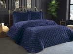 L'essentiel Maison p&auml;evateki ja padjap&uuml;&uuml;ride komplekt Lima, 260x250 cm, tumesinine