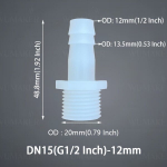5tk Plastikust Meeste Keere Vooliku &Uuml;hendus G1/2 G3/4 Toll Pagood&uuml;hendus Veepumba Seade., G1/2&ndash;12 mm (1/2 colio)