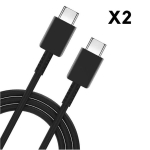 Kaabel USBC USBC 1m Samsung A13 4G - A23 - A33 5G - A53 5G - A73 5G - A52 - A52 5G - A52s 5G - A72 - A72 5G [LOT 2] Phonillico&reg;