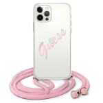Guess Case iPhone 12 / 12 Pro 6.1 GUHCP12MCRTVSPI roosa k&otilde;va&uuml;mbris jaoks Script Vintage