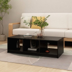 vidaXL kohvilaud, must, 110x50x34 cm, t&auml;ism&auml;nnipuit