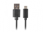 Lanberg Kaabel USB CA-USBO-20CU-0018-BK USB-A ja USB Type C QC 3.0 1.8M Musta - CA-USBO-20CU-0018-BK