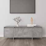 vidaXL telerikapp, betoonhall, 120 x 30 x 40,5, puitlaastplaat