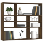 Seinariiul vidaXL, pruun tamm, 90 x 16 x 78 cm, tehispuit