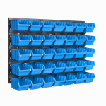 Hoius&uuml;steemi seinariiul 576 x 390 mm | 35 tk. kastid | Virnastamiskastid, renniriiul, hoiukastid | Eriti tugevad seinapaneelid | Laiendatav riiul | T&ouml;&ouml;koja riiulid, laoriiulid, t&ouml;&ouml;koja seinariiulid, pistikriiulid