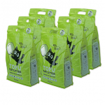 KittyClean Tofu Kassiliiv, rohelise tee ekstraktiga 6 &times; 1,6kg &ndash; 100% Looduslik ja biolagunev (T&auml;iskast)