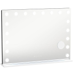 Kosmeetikapeegel LED-valgustuse ja Bluetooth-k&otilde;lariga, 80 x 60 cm, valge