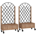 K&otilde;rge peenar roniplatvormiga 52x25x97 cm, 2 tk, pruun
