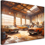 Seinapilt, Vanad autod retro-vintage stiilis