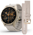 Garmin Fenix ​​​​8 43 mm Amoled Sapphire pehme kuld, Ekg, Garmin Pay