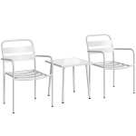 Bistro komplekt 55x58x82 cm valge metall