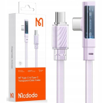 MCDODO USB-C kaabel nurga all kiirlaadimisega USB T&Uuml;&Uuml;P C 3A 65W lilla 1M