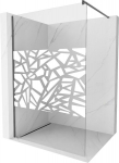 Mexen Kioto du&scaron;isein Walk-in 90 x 200 cm, valge muster 8 mm, gun gray harjatud - 800-090-101-66-85