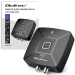 Qoltec juhtmeta audio-saatja ja vastuv&otilde;tja HiFi Home&Car; | Bluetooth 6.0 | NFC | 2 x RCA | 1 x AUX 3,5 mm minipistik | Mikrofon