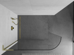 Mexen Kioto-R L &uuml;mar du&scaron;isein Walk-in 90 x 200 cm, l&auml;bipaistev, kuldne harjatud - 800-090-103-55-06