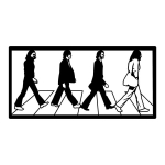 Wallity metallist seinakaunistus The Beatles, 39 cm