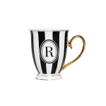 Kruus, Alphabet stripy - R, 300 ml, Bombay Duck, must/valge