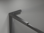 Mexen Kioto-XF L Walk-in du&scaron;isein raamidega 80x202 cm, l&auml;bipaistev 10 mm, harjatud gun gray - 800-080-174-66-00-XF