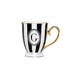 Kruus, Alphabet stripy - G, 300 ml, Bombay Duck, must/valge