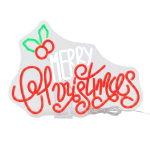 J&otilde;ulude LED-neoonvalgusti Merry Christmas dekoratiivne seinakaunistus v&auml;rviline 30 x 42 cm &mdash; j&otilde;ulukaunistused, j&otilde;uluvalgustus, seinavalgusti, toakaunistus, led silt, p&uuml;hadekaunistus, usb lambid