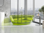Mexen Pure lime iseseisev l&auml;bipaistev vann 170 x 80 cm, kroompistik - 58071708012, 170 x 80 cm