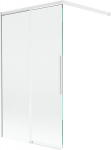 Mexen Rox kahepoolne l&uuml;katav vannisein 100 x 150 cm, l&auml;bipaistev, valge - 8C9-100-003-20-00