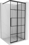Mexen Rox du&scaron;isein Walk-in parempoolne 100 x 200 cm, must ruudustik 8 mm, must - 8C2-100-003-70-77-P