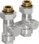 Mexen Uni-Term radiaatoriklapp, kahe toruga, DN50, sirge 1/2"x16 mm, nikkel - W912-016-01