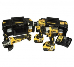3 t&ouml;&ouml;riista komplekt 18V (DCF887 + DCD796 + DCG405) + 2 akut 5Ah + laadija + TSTAK karp - DEWALT - DCK384P2T-QW