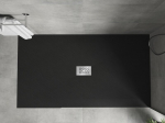 Mexen Hugo ristk&uuml;likukujuline SMC du&scaron;ialus 150 x 100 cm, must, inox kate - 42701015-X, 150 x 100 cm