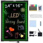 LED valge tahvel teadete jaoks &ndash; 405 x 605 mm, kustutatav, reguleeritavad efektid